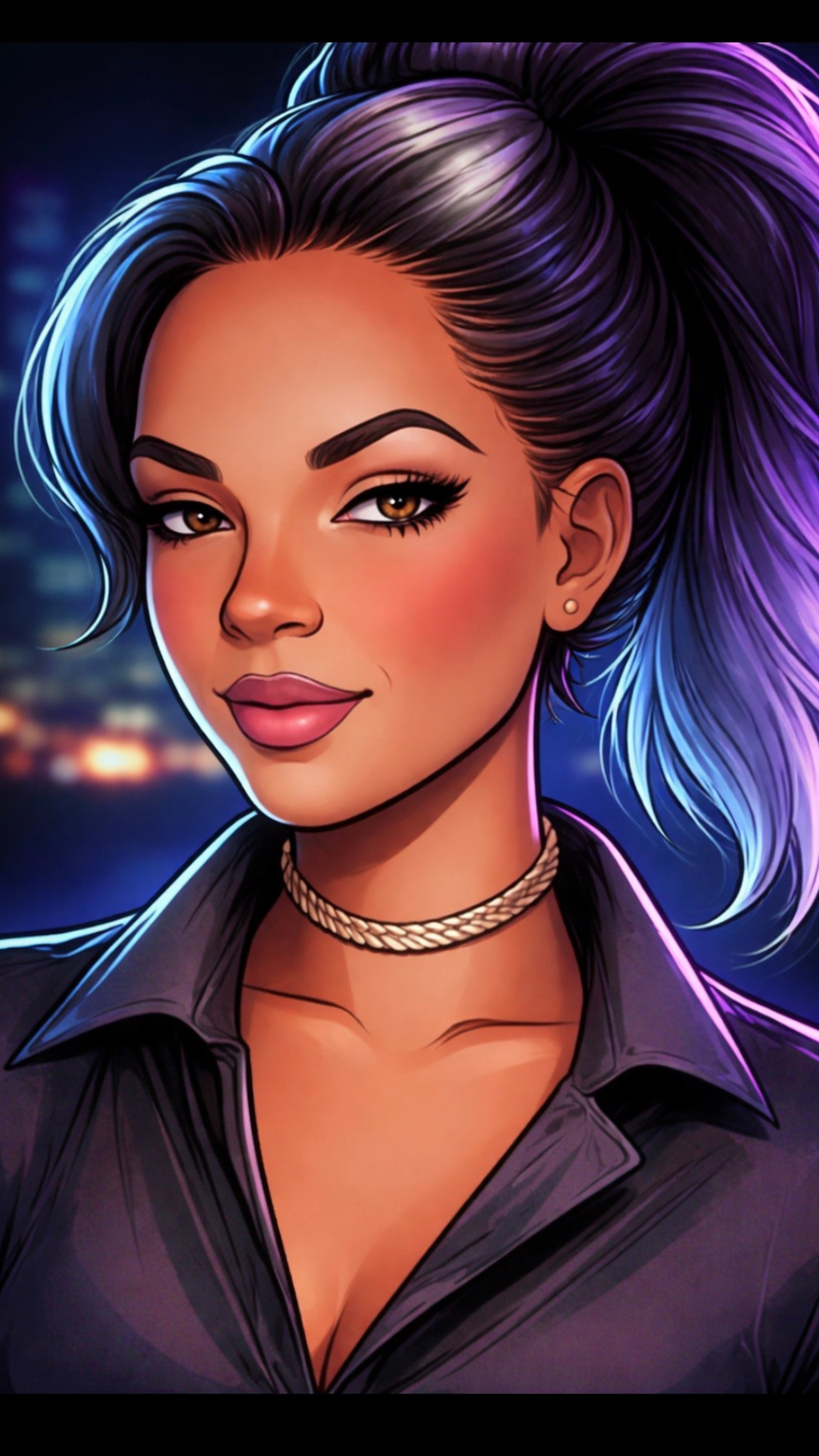 Tess Night Animated Phone Wallpaper - Pop art you carry with you.