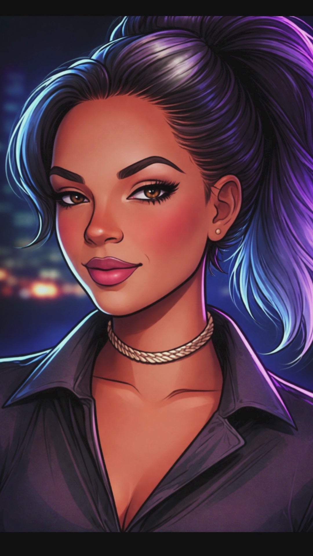 Tess Night Animated Phone Wallpaper - Pop art you carry with you.